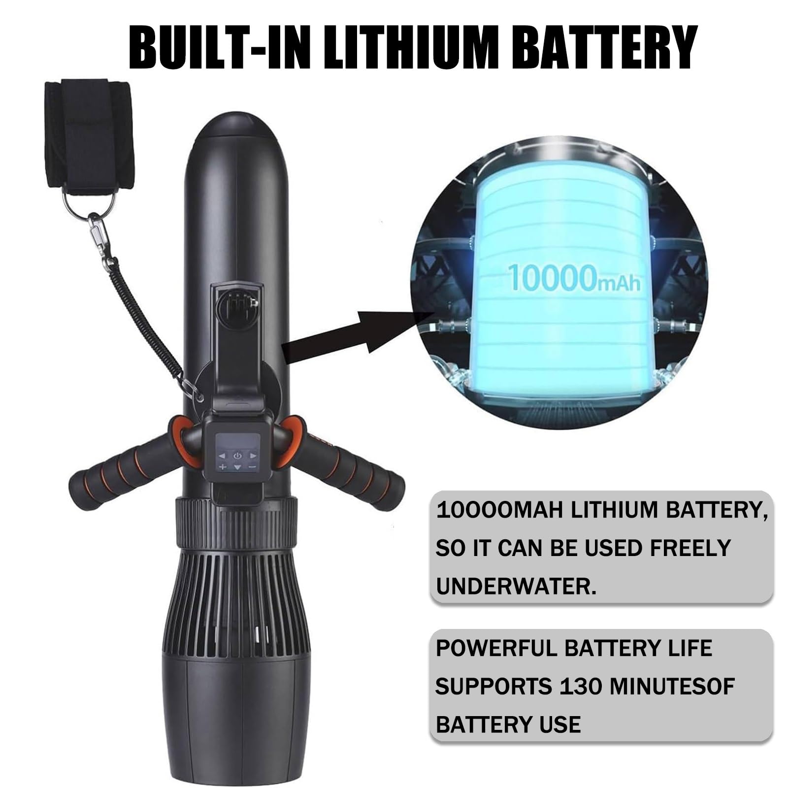 Nuevo Scooter Submarino Edición 2026 ,Vehículo Submarino de propulsión | Buceo Sea Scooter,Potente Motor de 500 W y 10 km/h + Batería extraíble de 10 Ah, Ideal para Buceo recreativo
