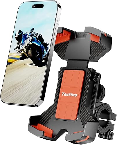 Soporte de teléfono para motocicleta, soporte giratorio de 360, abrazadera de manillar de montaje de teléfono de bicicleta con bloqueo 1S, soporte