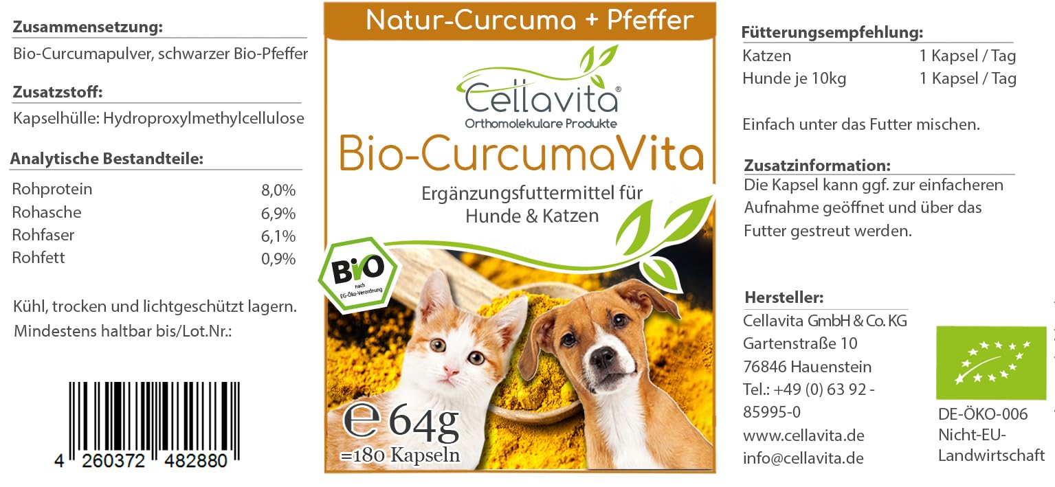 Schmerzmittel & Gelenk-Tabletten Für Hunde & Katzen – Mit Kurkuma & Piperin, Natürlich & Antioxidativ
