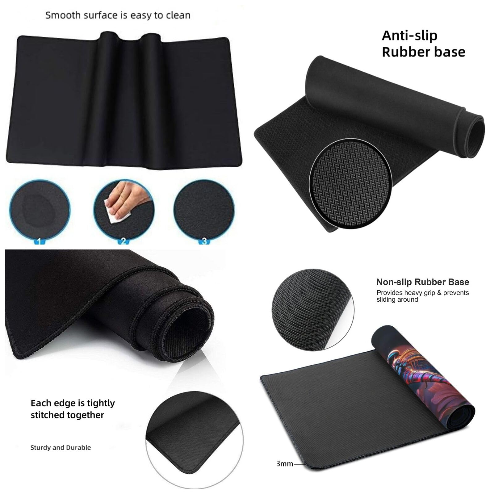 Kwiat duża podkładka pod mysz ważka XXL podkładka pod mysz 1000 x 500 x 4mm, akcesoria do gier, podstawa antypoślizgowa i gładka powierzchnia, poprawia szybkość i precyzję dla gracza-GZ683