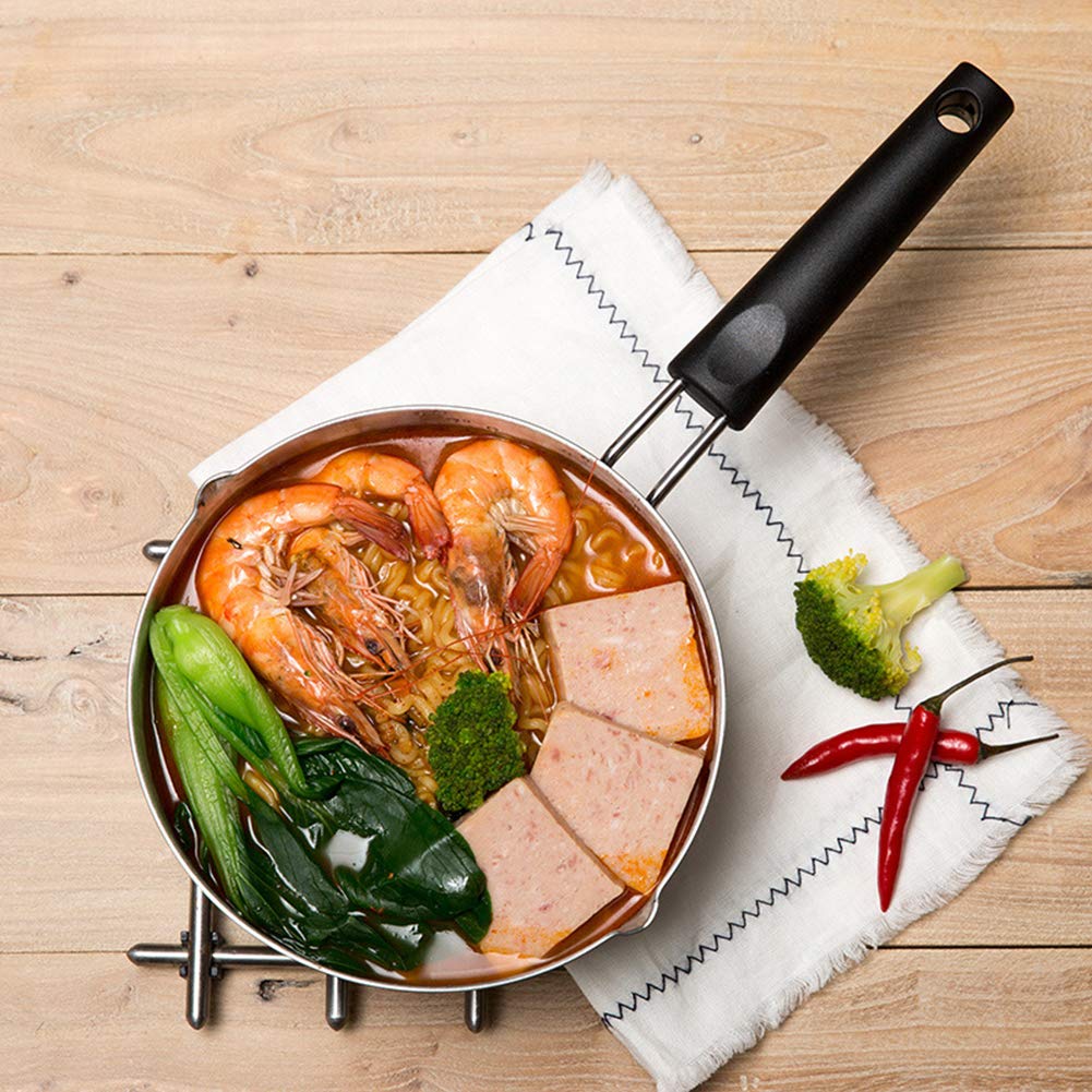 patelnia, Tradycyjny japoński rondel ze stali nierdzewnej 430 Nonstick Sos do(18cm/7in)