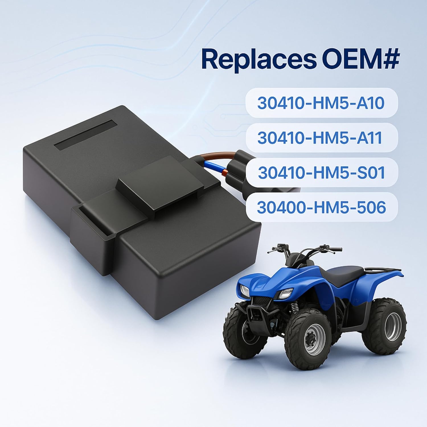 CDI Box Igniter for Honda Fourtrax 300 TRX300 2x4 / TRX300FW 4x4 1998-2000 | Replaces 30410-HM5-A10, 30410-HM5-A11, 30410-HM5-S01, 30400-HM5-506