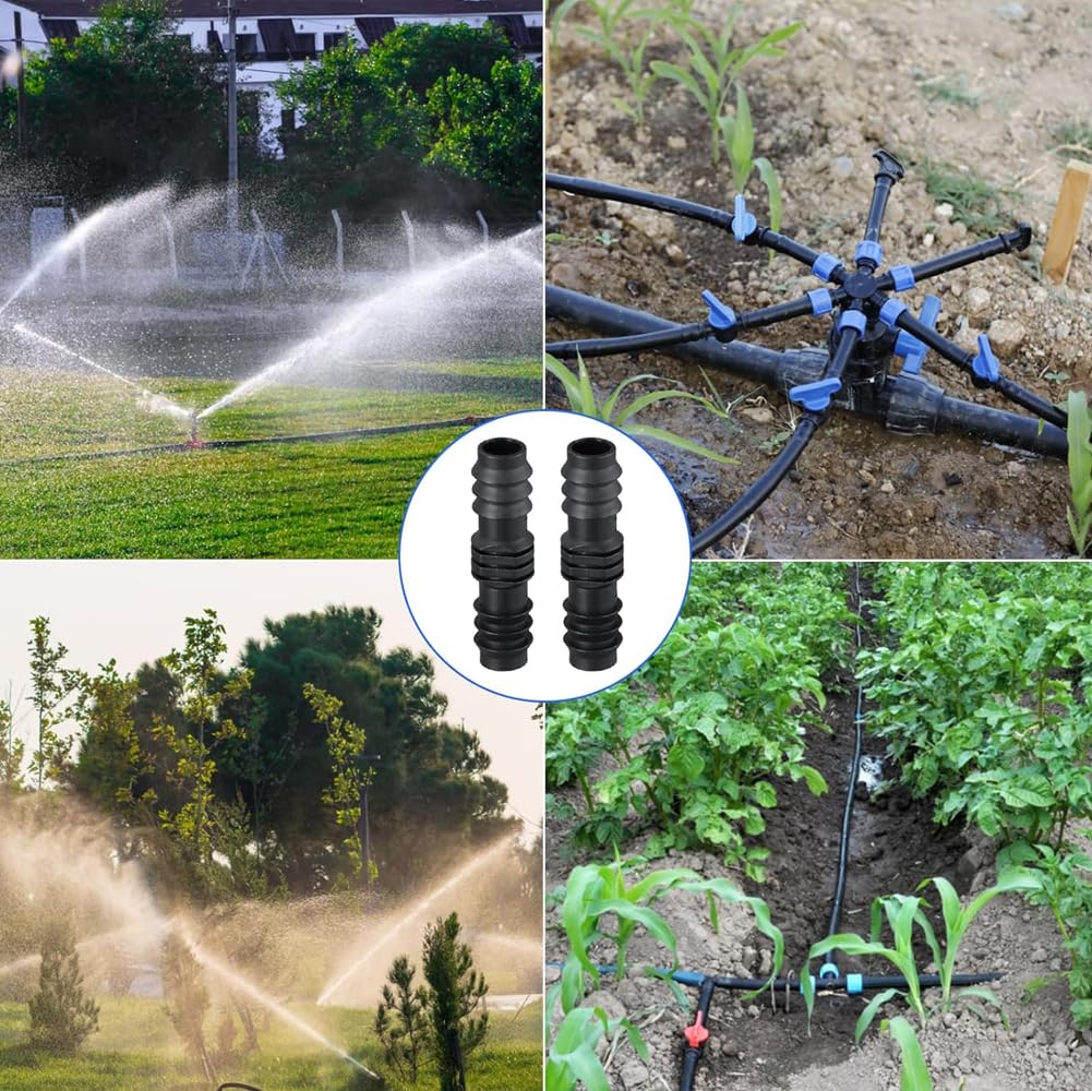 Suinga Enlace para Riego por Goteo 16mm | Pack 4000 Conector Recto para Tubería de Polietileno | Manguito de Union Negro para Manguera de Jardin| Accesorio Riego por Goteo