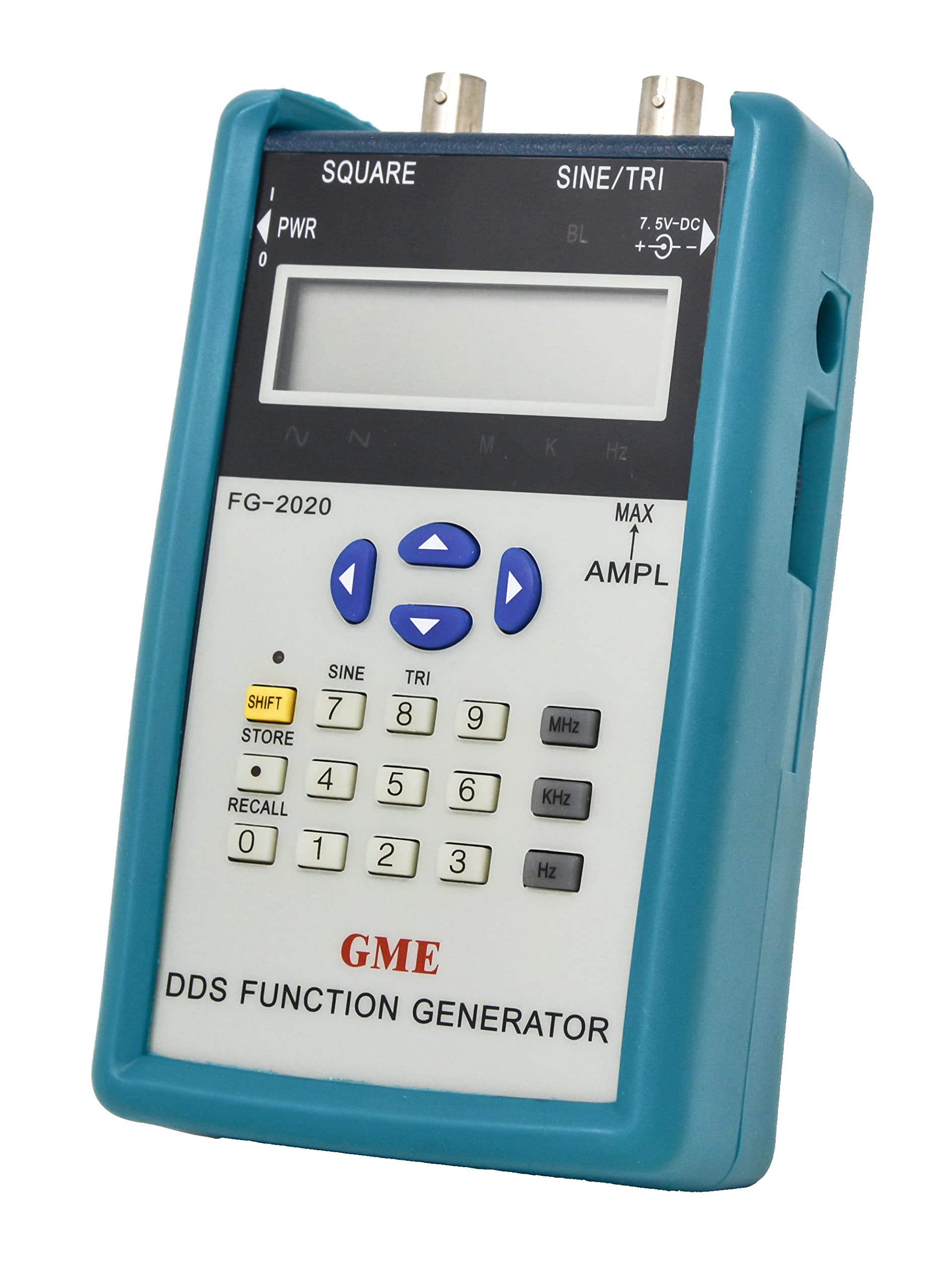 GMEFG-2020 20MHz Handheld Portable High Precision Dual Channel DDS Signal Function Generator, Designed and Engineered in the USA