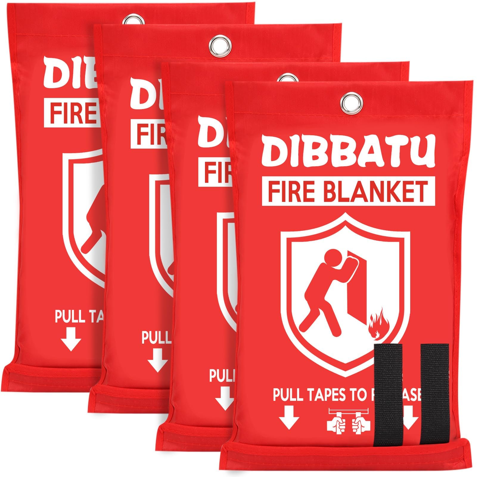 DIBBATU Fire Blanket Emergency for Kitchen, Suppression Flame Retardent Safety Blanket for Home, Schooll, Fireplace, Grill, Car, Office, Warehouse (39 in X 39 in)