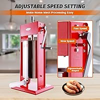 Vista 17 de Hakka 15 Pound Sausage Stuffer 2 Speed Stainless Steel Vertical Sausage Maker by HAKKA BROTHER
