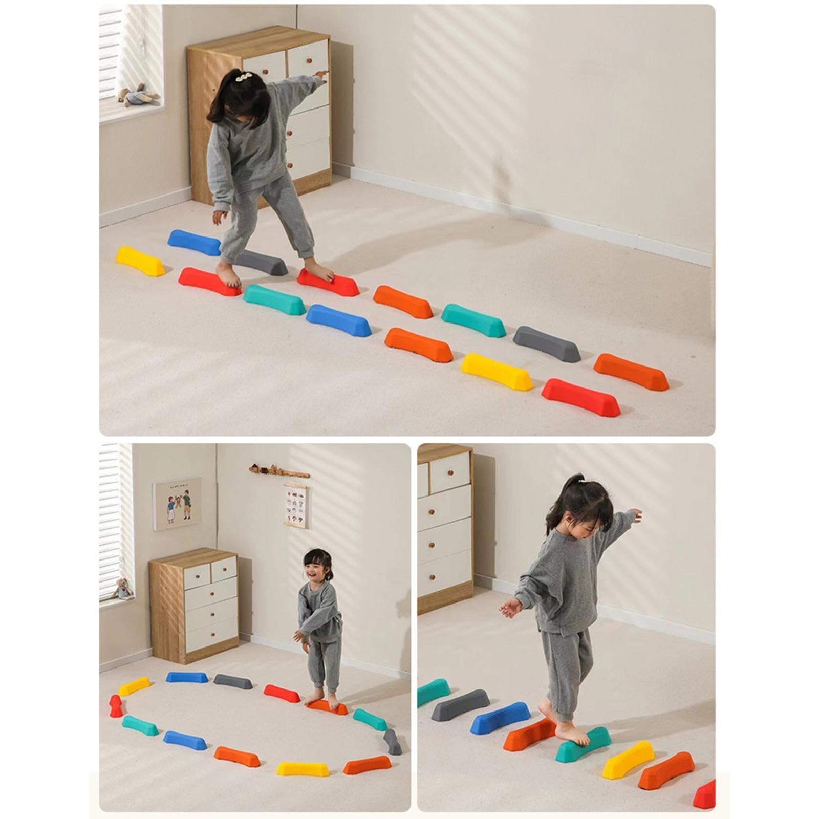 Travi di equilibrio interattive per bambini Pietre miliari Incoraggiano il gioco sensoriale e aumentano la fiducia fisica Blocco di equilibrio per