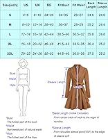 Vista 3 de GRACE KARIN Abrigo de manga larga abombada con solapa de muesca para mujer con cinturón de amarre