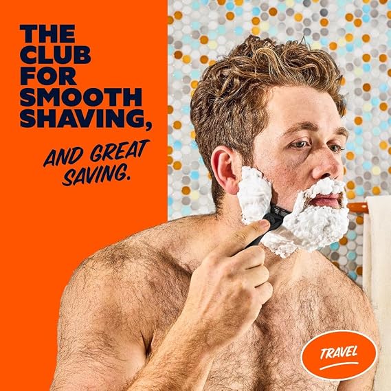 Dollar Shave Club | Travel Shave Set (Black) | 4 Blade Travel Razor Kit