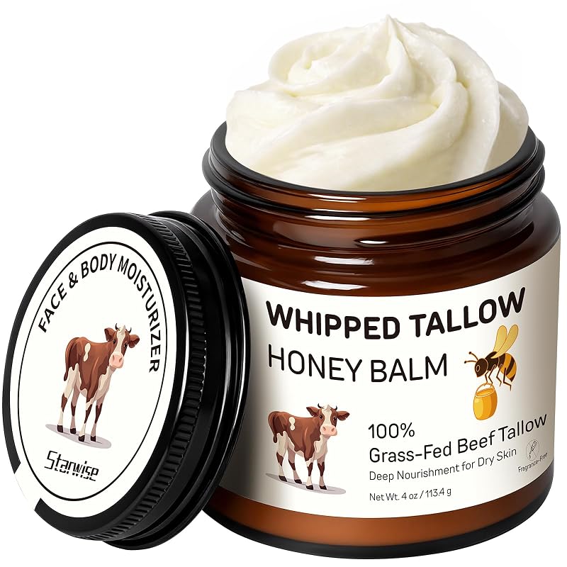Bálsamo facial e corporal Starwise com sebo bovino, mel e óleos, 113 g