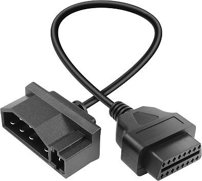 YACSEJAO 7 Pin to 16 Pin OBD2 Adapter, 7 Pin Male OBD1 to OBD2 OBDII 16 Pin Female Diagnostic Scanner Adapter Cable for Auto F-O-R-D Repair Tool