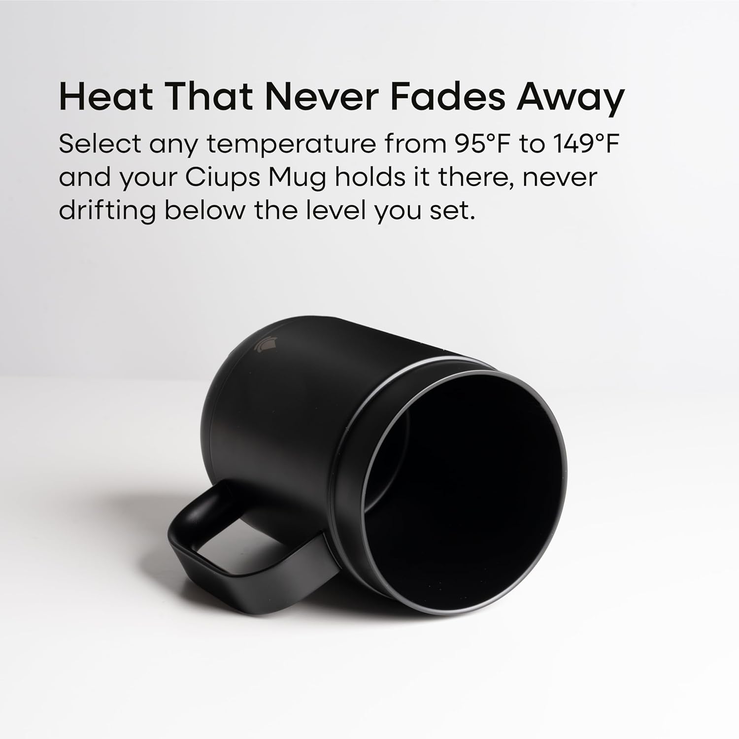 Ciups Smart Heated Coffee Mug, 16 oz, 4-Hour Battery Life, Cup Warmer, Self Heating, Temperature Control, LED Display, Black - Image 5