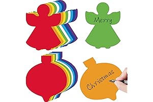 100 Pcs Christmas Angle Cutouts Ball Cutouts Set 5.5' Christmas Paper Cut Outs
