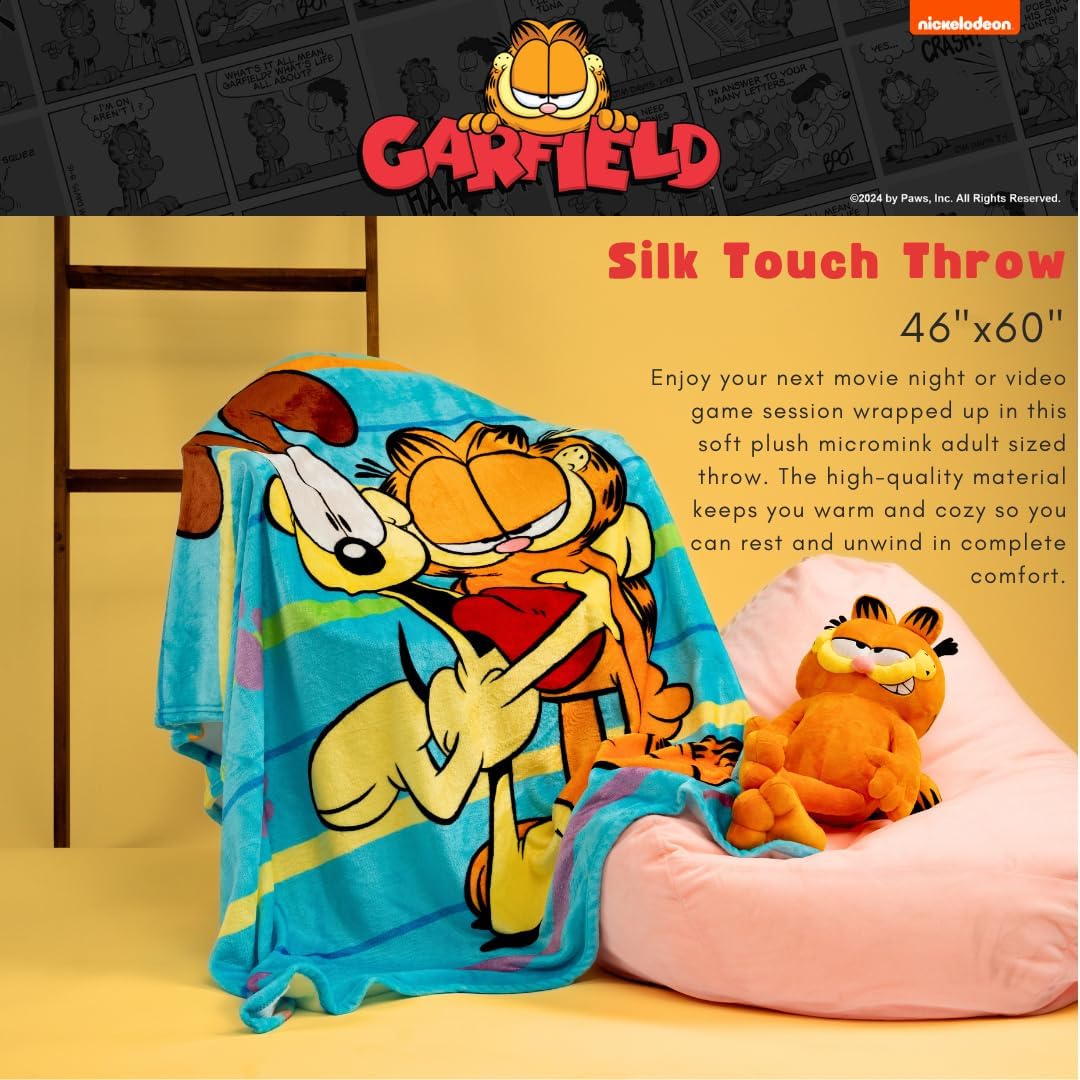 Collectibles Garfield Bedding Super Soft Micro Raschel Throw, 46 in x 60 in, (Official Licensed Product) by Franco - Image 2