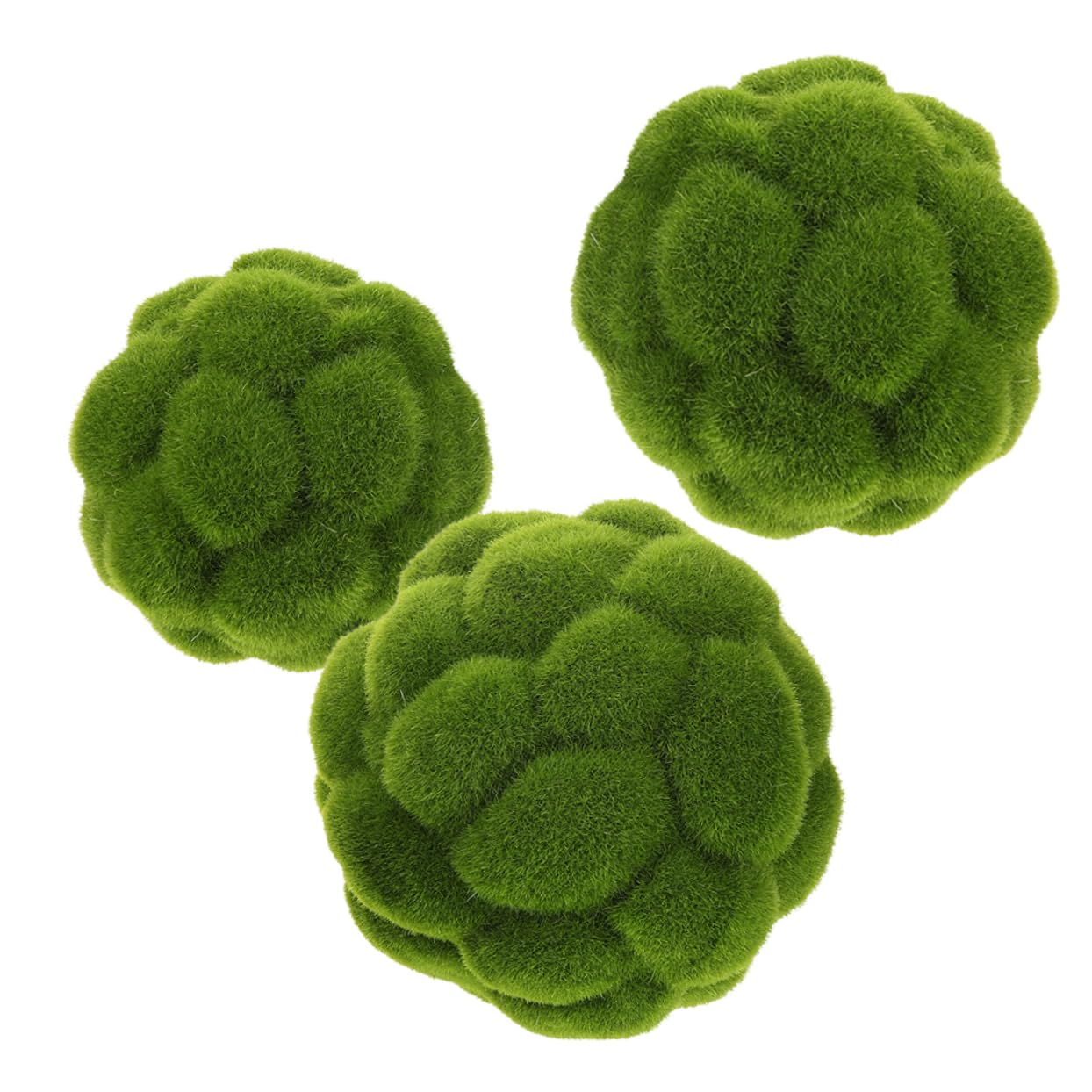 Alipis 6 Piezas Bola de Musgo simulada Bolas de Musgo de pecera as de Verde as Decorativas para la decoración del hogar decoración de Falso Trasplante de Cabello