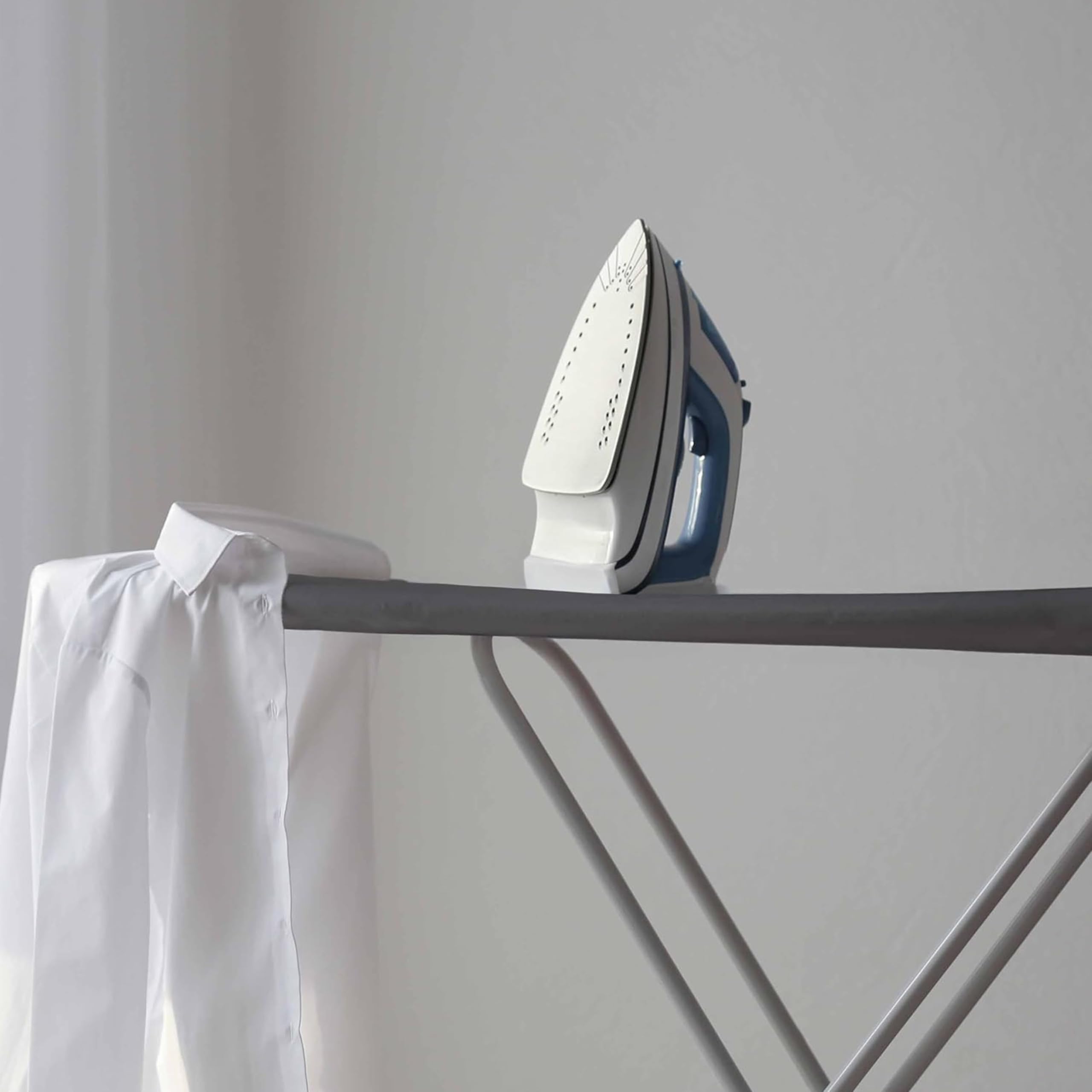Hearth & Harbor Ironing Board Cover and Pad 15x54 Full Size, Thick Heavy Duty Scorch Resistant Padding Elastic Edge Hook & Loop Fastener, Iron Board Cover with Padding, Grey