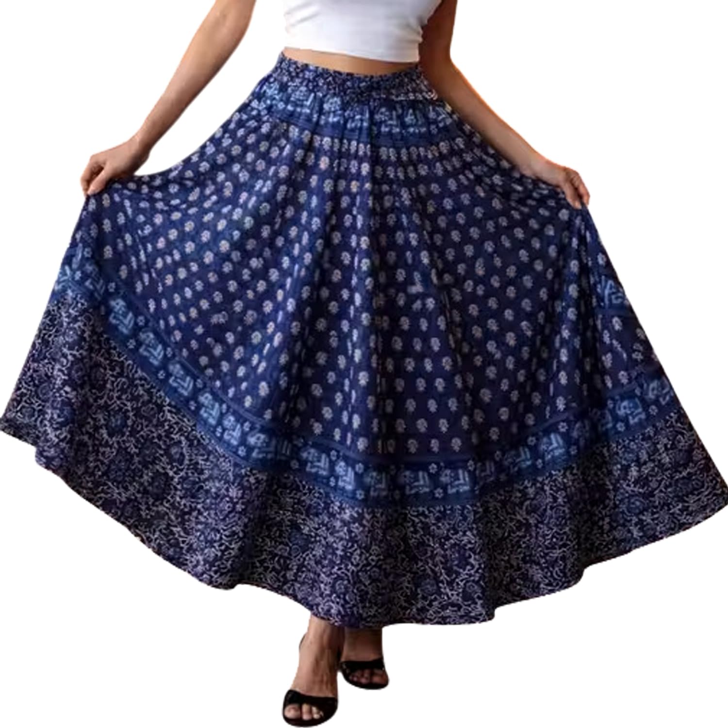 Long Printed Maxi Stylish Morden and Comfortable Skirt-image-27