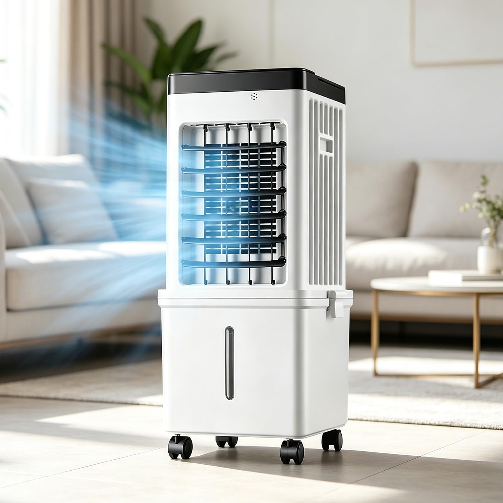 3-in-1 Portable Evaporative Swamp Cooler, 15L Large Tank