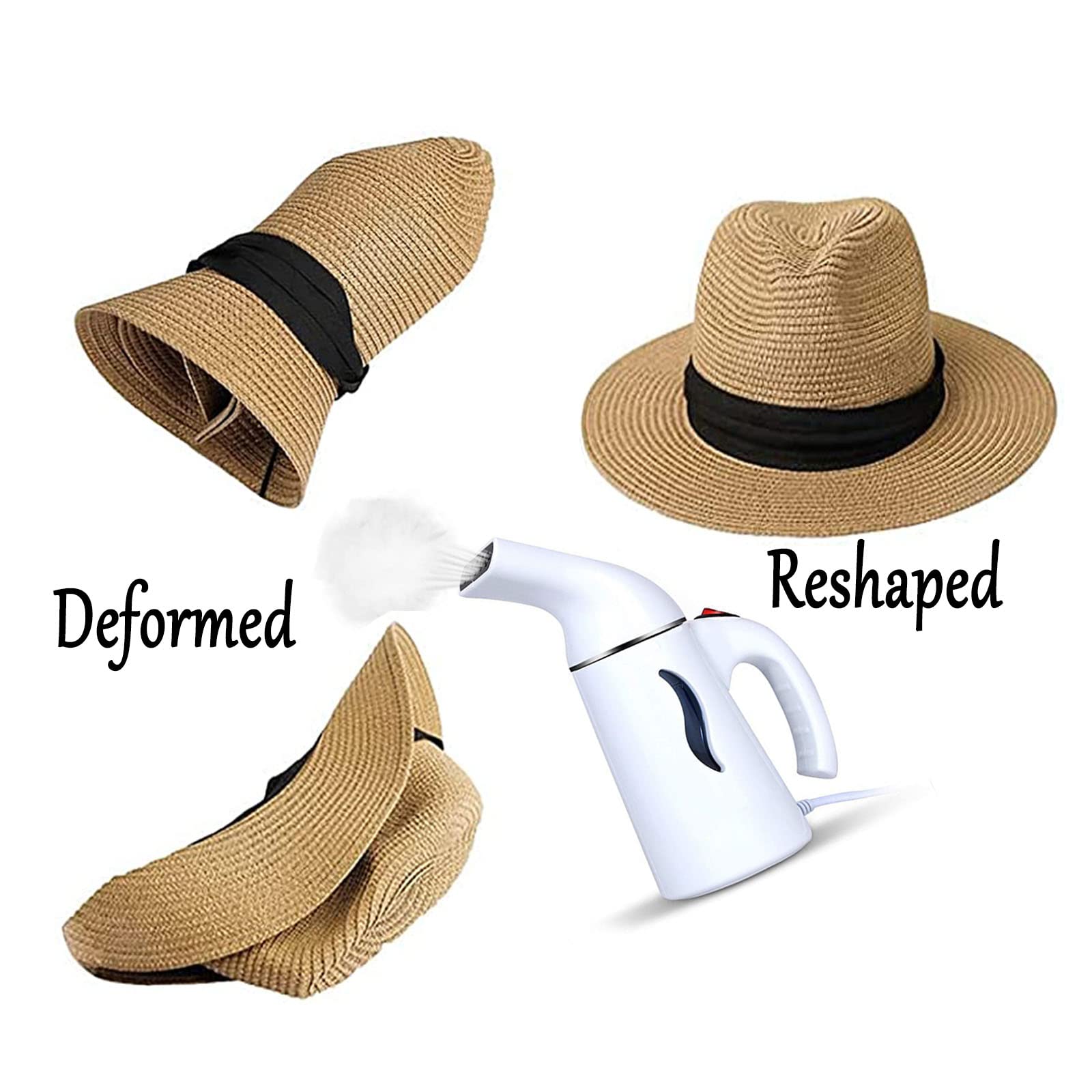 Chapeau de paille pour filles et garçons - Chapeau de soleil - Chapeau de soleil d'été à large bord - Fedora Panama pour enfants (5-9 ans)