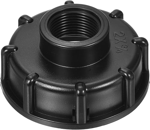 PATIKIL IBC - Adaptador de bolsa de 2.362 in, rosca gruesa, salida hembra de 34 pulgadas, conector de tapón de drenaje de 275-330 galones para