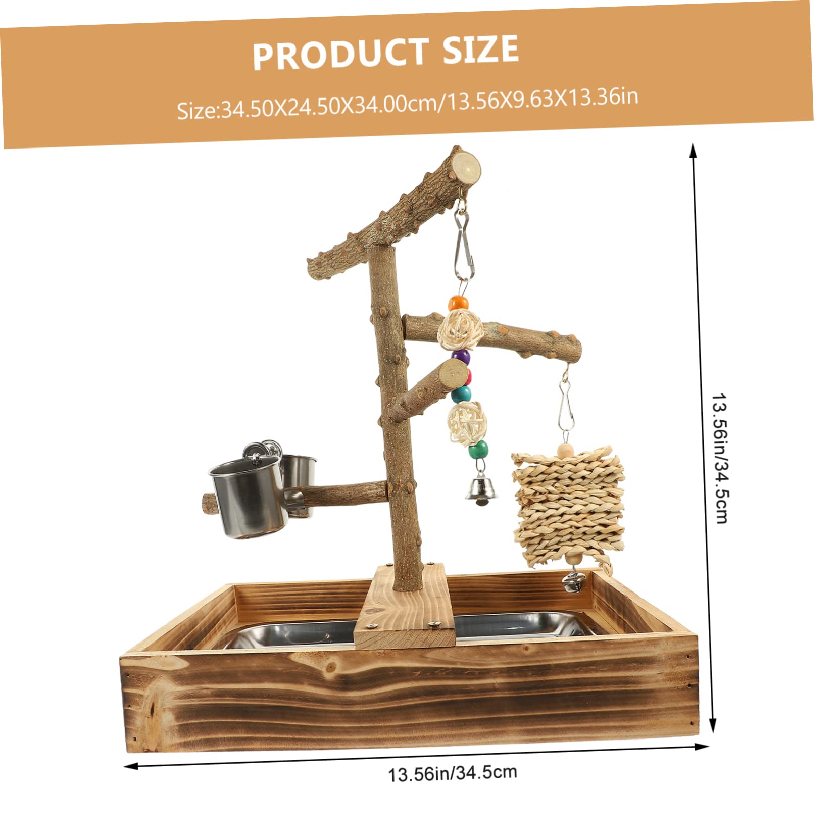 HANABASS Juguetes para Pájaros Perchas de Madera para Loros y Periquitos Accesorios de Juguete para Zona de Jaula para Pájaros