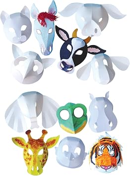Roylco Wild Animal Mask, Set of 30