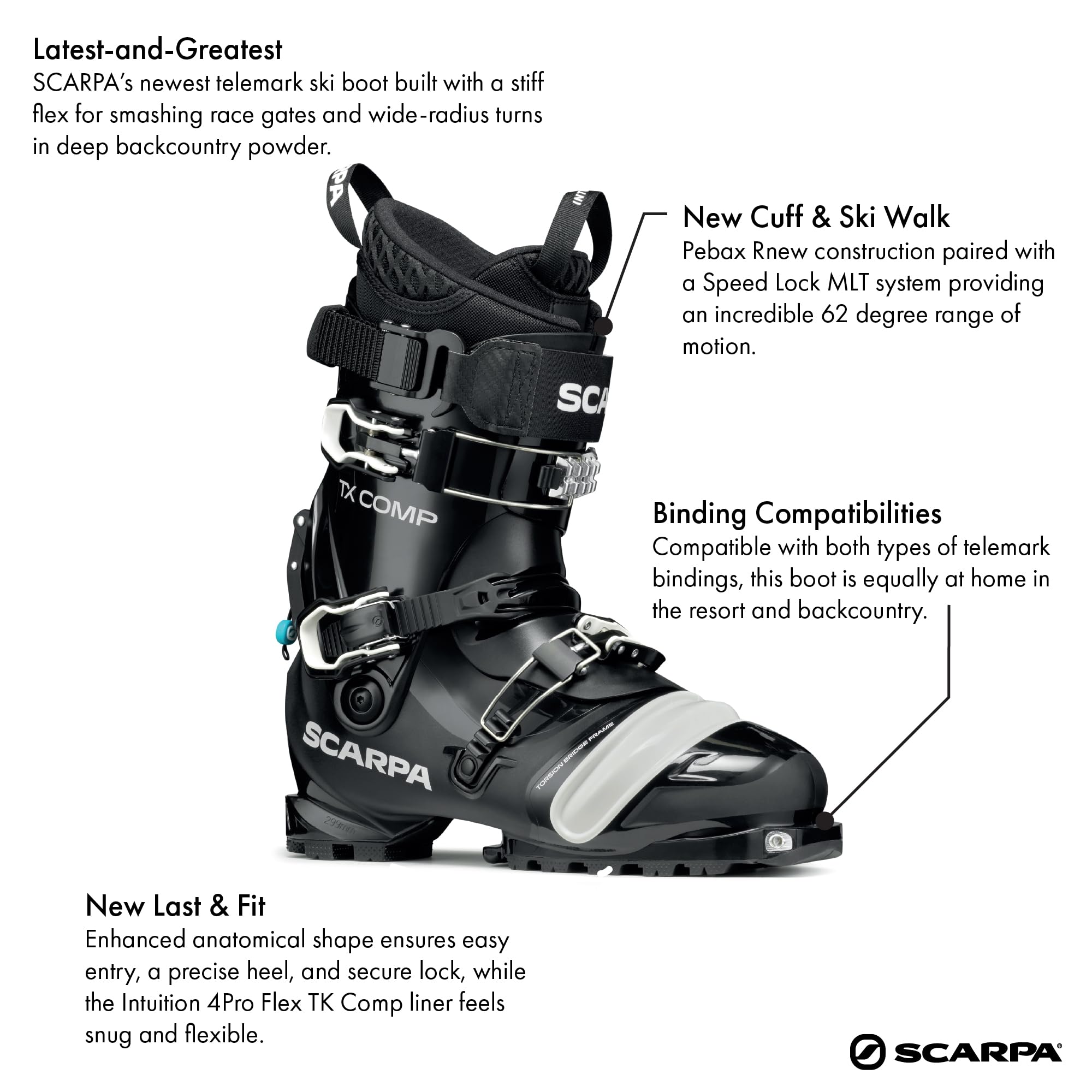 Amazon | SCARPA TX Comp Telemark スキーブーツ - バックカントリー Amazon | SCARPA TX Comp Telemark スキーブーツ - バックカントリー