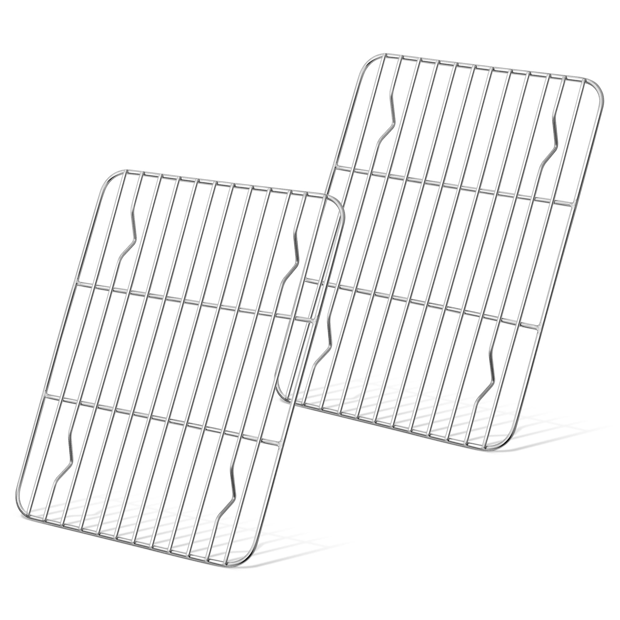 Joyfair Grilles de refroidissement en acier inoxydable 24,5 x 19 x 1,5 cm Lot de 2
