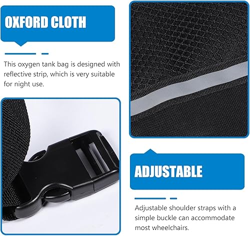 Miniatura 2 de Paquete de bolsa de botella de oxígeno para silla de ruedas, lata de oxígeno portátil, silla de ruedas, tanque de oxígeno portátil, soporte para