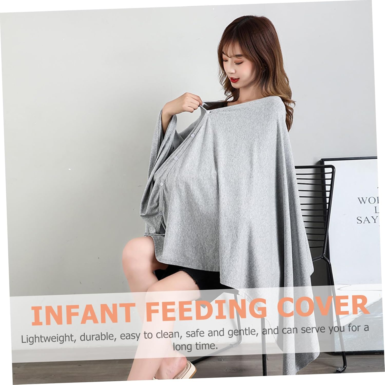 Kisangel Breastfeeding Cover Maternity Coat Cotton Nursing Towel Outdoor Nursing Pad