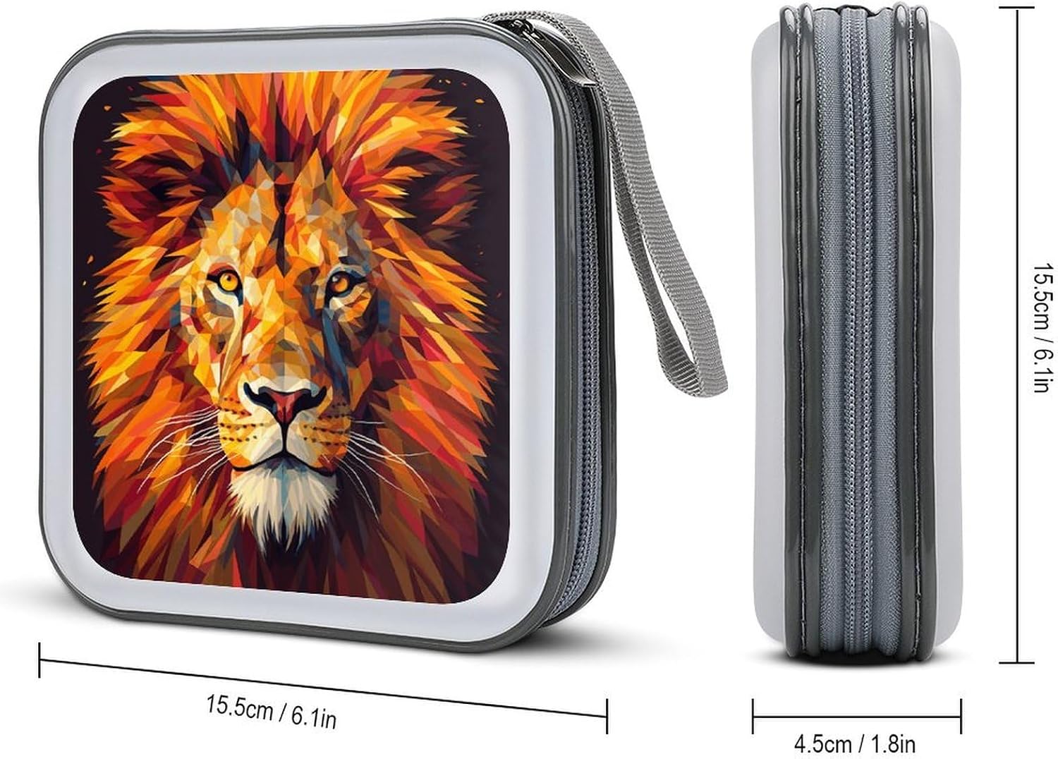 Yellow Lion Head CD/DVD Case Holder 40 Capacity image 2