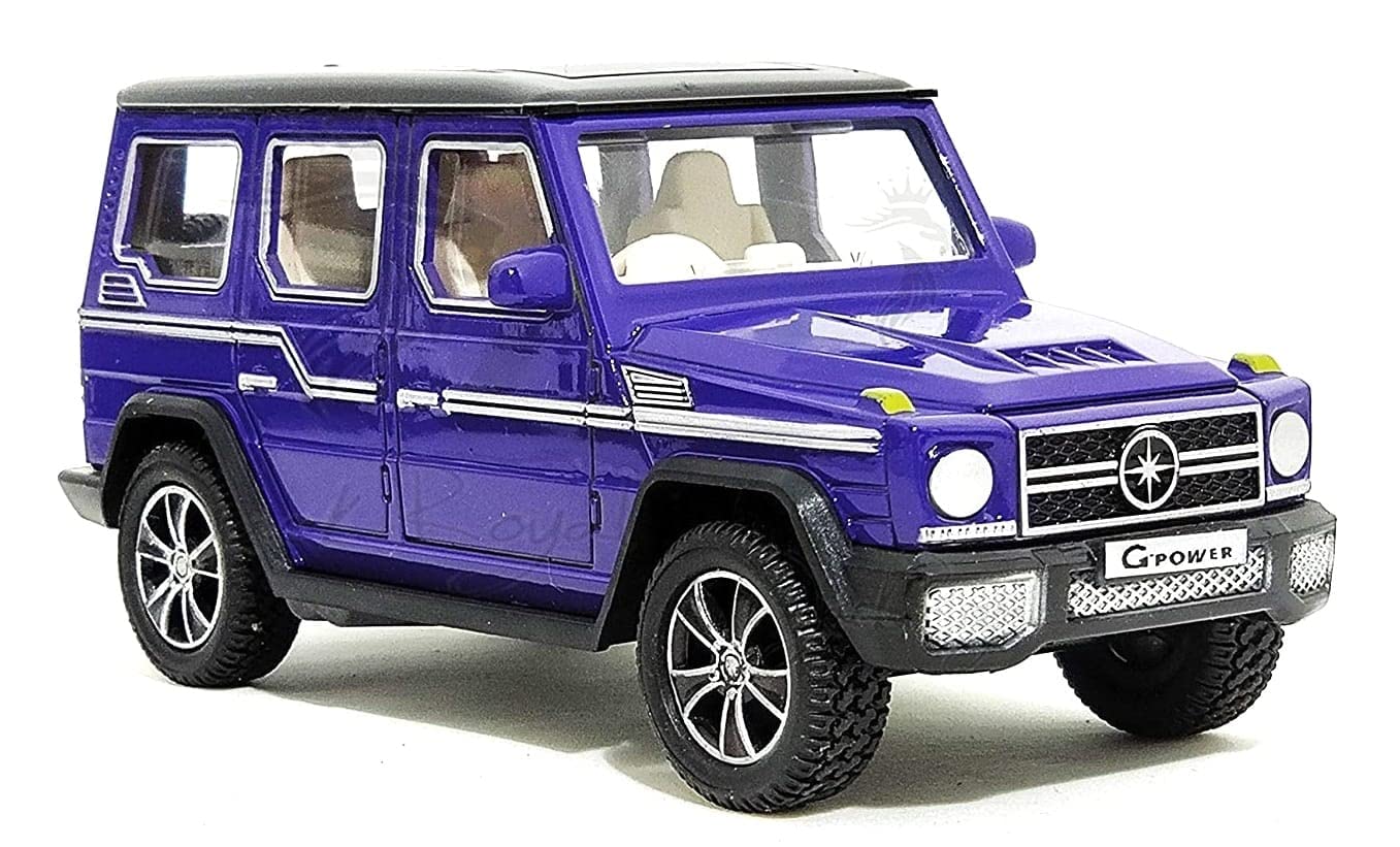 Mercedes G Power Jeep Toy Made of Non-Toxic Plastic With Pull Back Action and Excellent Body Graphics (Blue)