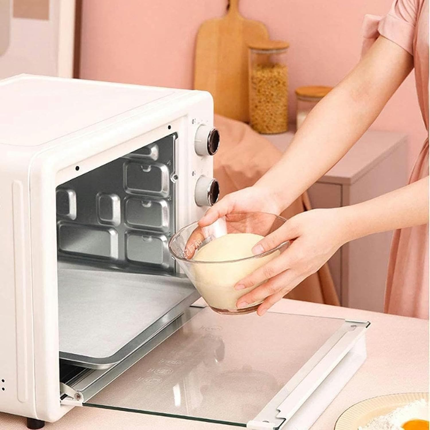 Mini Independent Oven Small Oven, Mini Electric Oven, Small Oven for Panecillos, Chicken, White