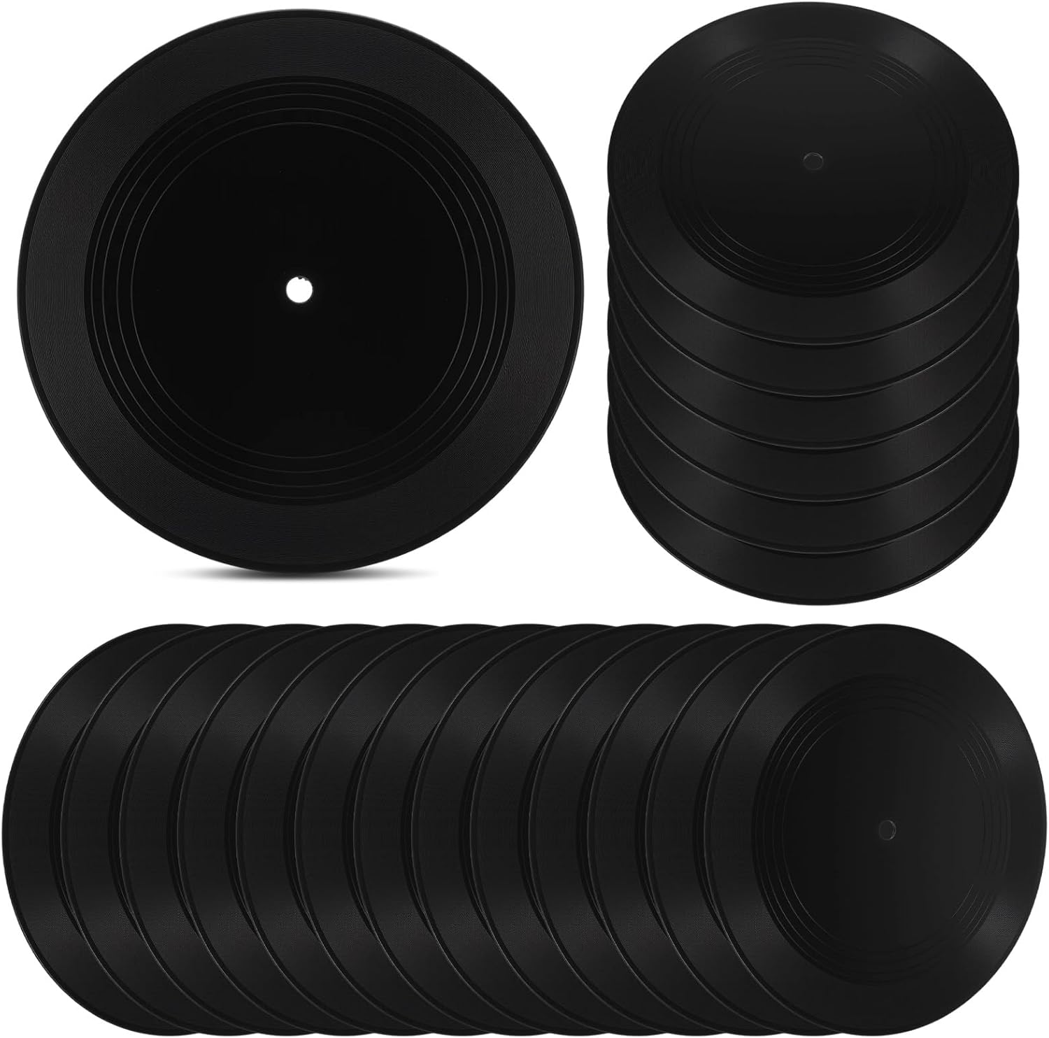 20pcs Blank Vinyl Records 7 Inch for Wall Decor, Doodle on Fake Records, Props for Music Party Wedding Signing Table No. Vintage Decor