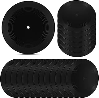 20pcs Blank Vinyl Records 7 Inch for Wall Decor, Doodle on Fake Records, Props for Music Party Wedding Signing Table No. Vintage Decor