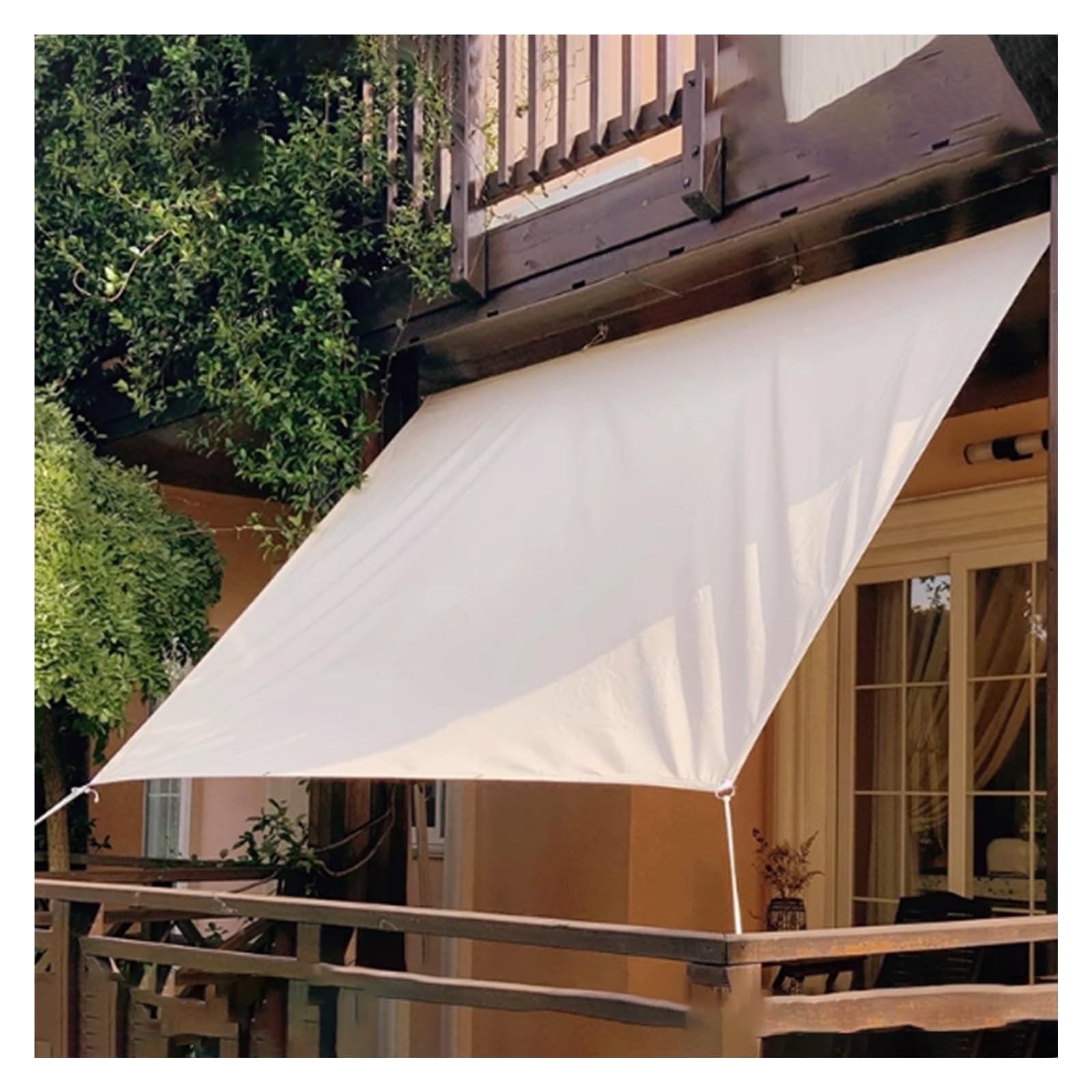 Voile d'ombrage rectangulaire 4x4m créez de l'ombre sur la terrasse