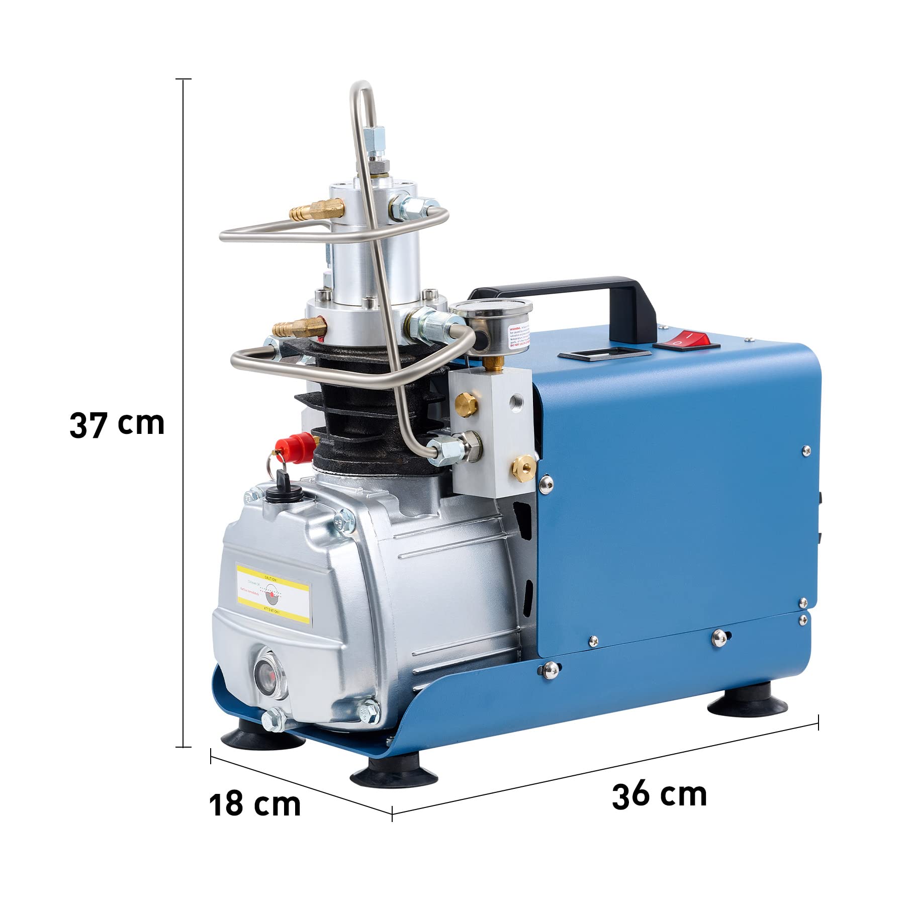 CREWORKS PCP Kompressor 300bar Kompressor Hochdruck Hochdruckluftpumpe 1800W 30Mpa 4500PSI Elektrischer Luftkompressor PCP-Luftpumpe für Druckluftpistole (Ohne voreingestellten Druck)