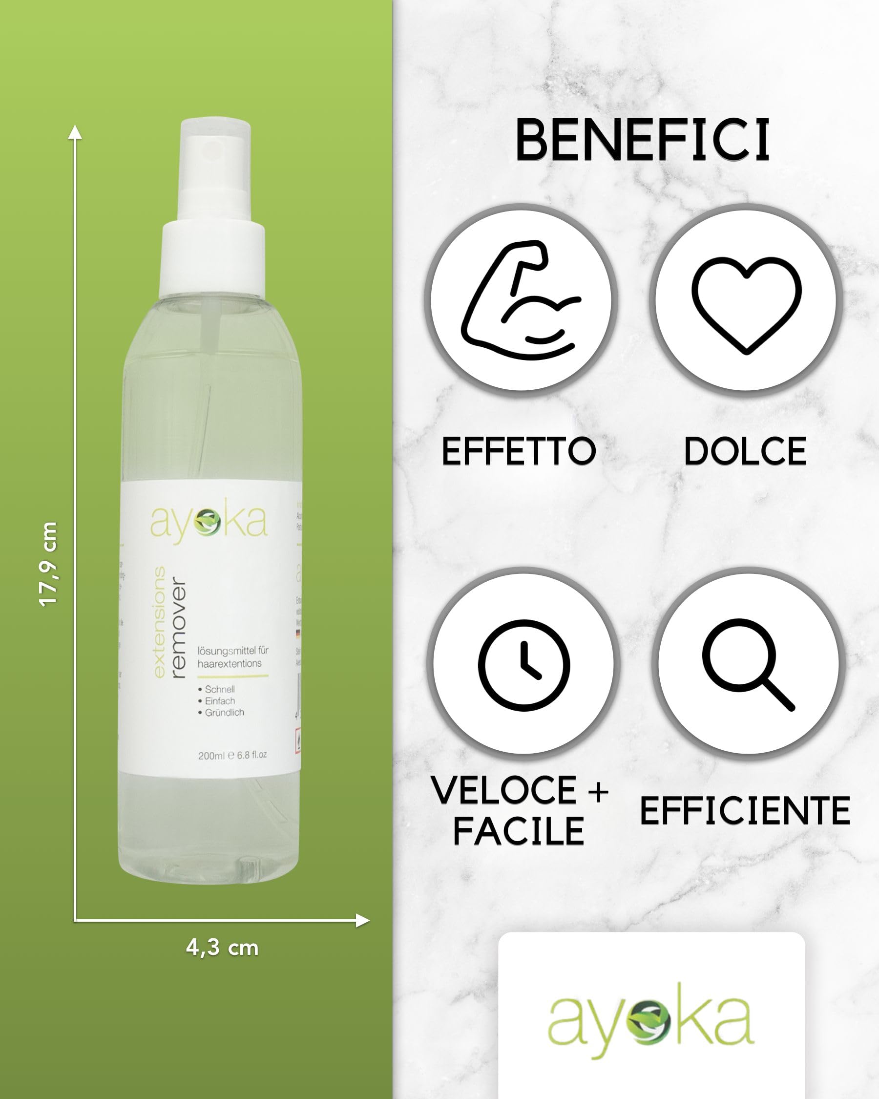 Solvente Professionale Extra Forte per Extension di Capelli | Formula con Pantenolo e Menta | Per Cheratina e Nastro Adesivo | 200ml