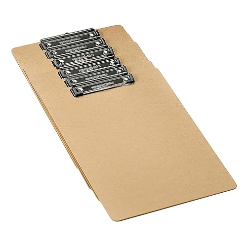 Amazon Basics Hardboard Office Clipboard, Low-Profile, Letter Size, 9" x