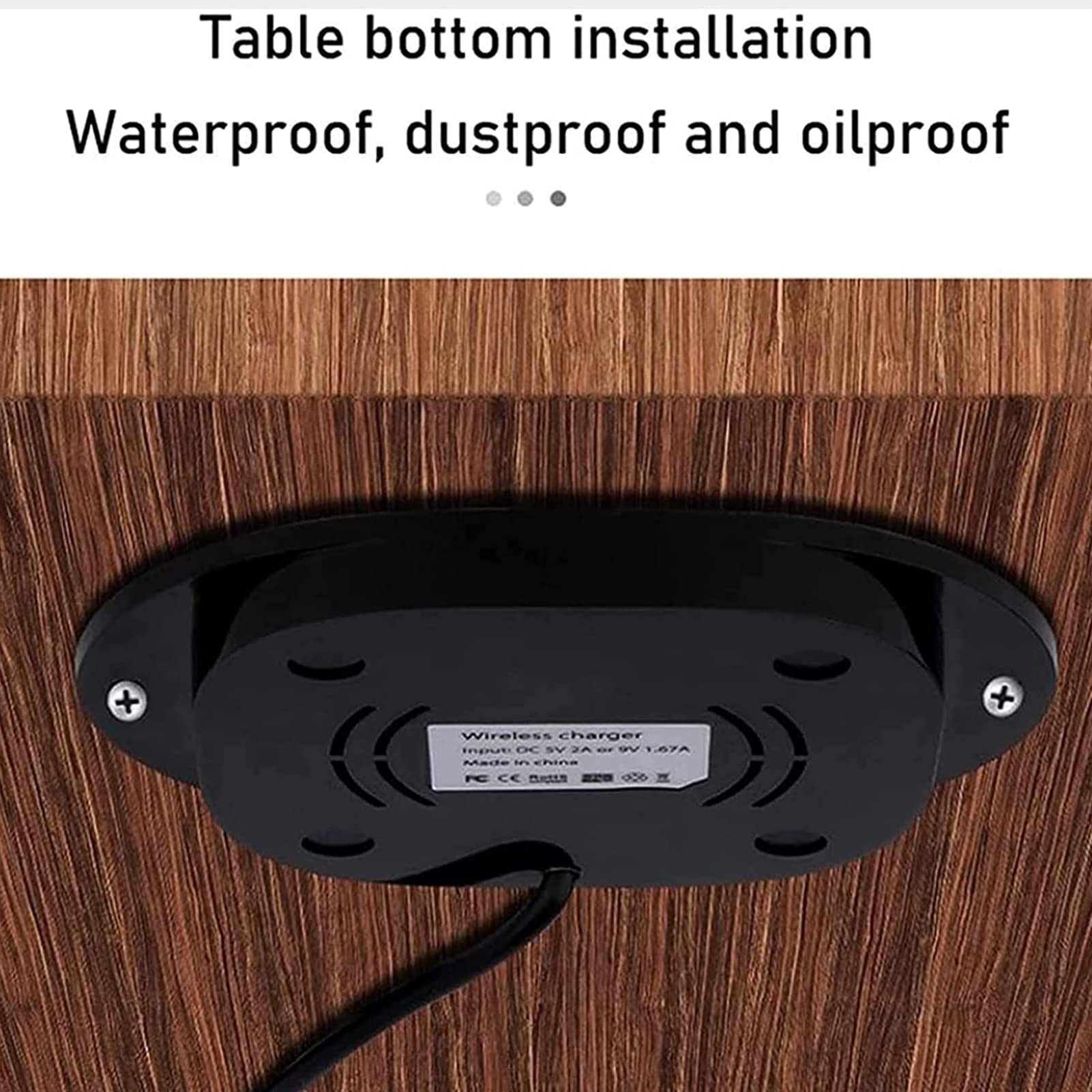 Cargador Inalámbrico Invisible, Cargador De Teléfono Inalámbrico De Larga Distancia Oculta De 10-20 Mm, Debajo De La Almohadilla De Carga Inalámbrica De Muebles De 10w