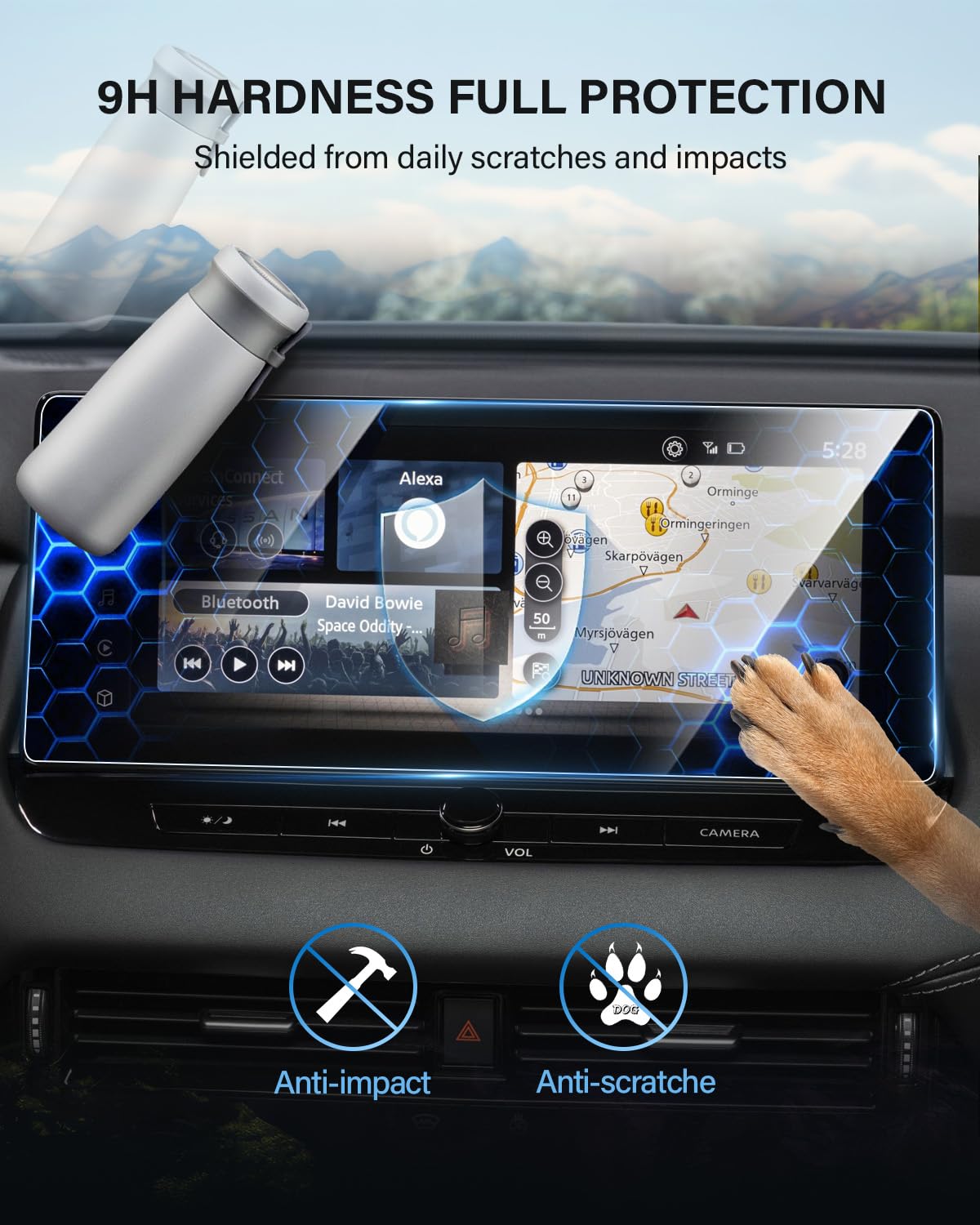 Protector de pantalla para Nissan Qashqai J12/X-Trail T33 e-Power 2023 2024 2025 2026 (cristal templado, protector de pantalla para accesorios Nisan)