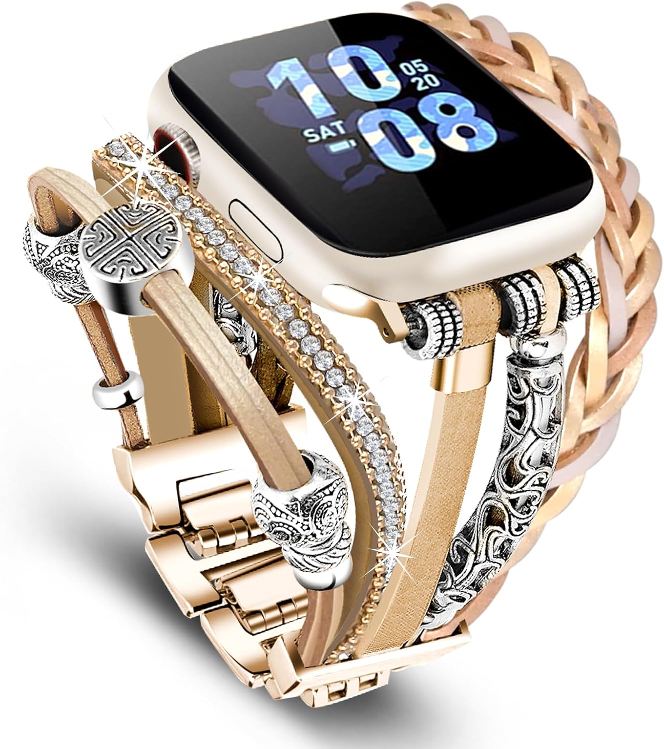Compatible With Apple Watch 44mm Women, Boho Bracelets...