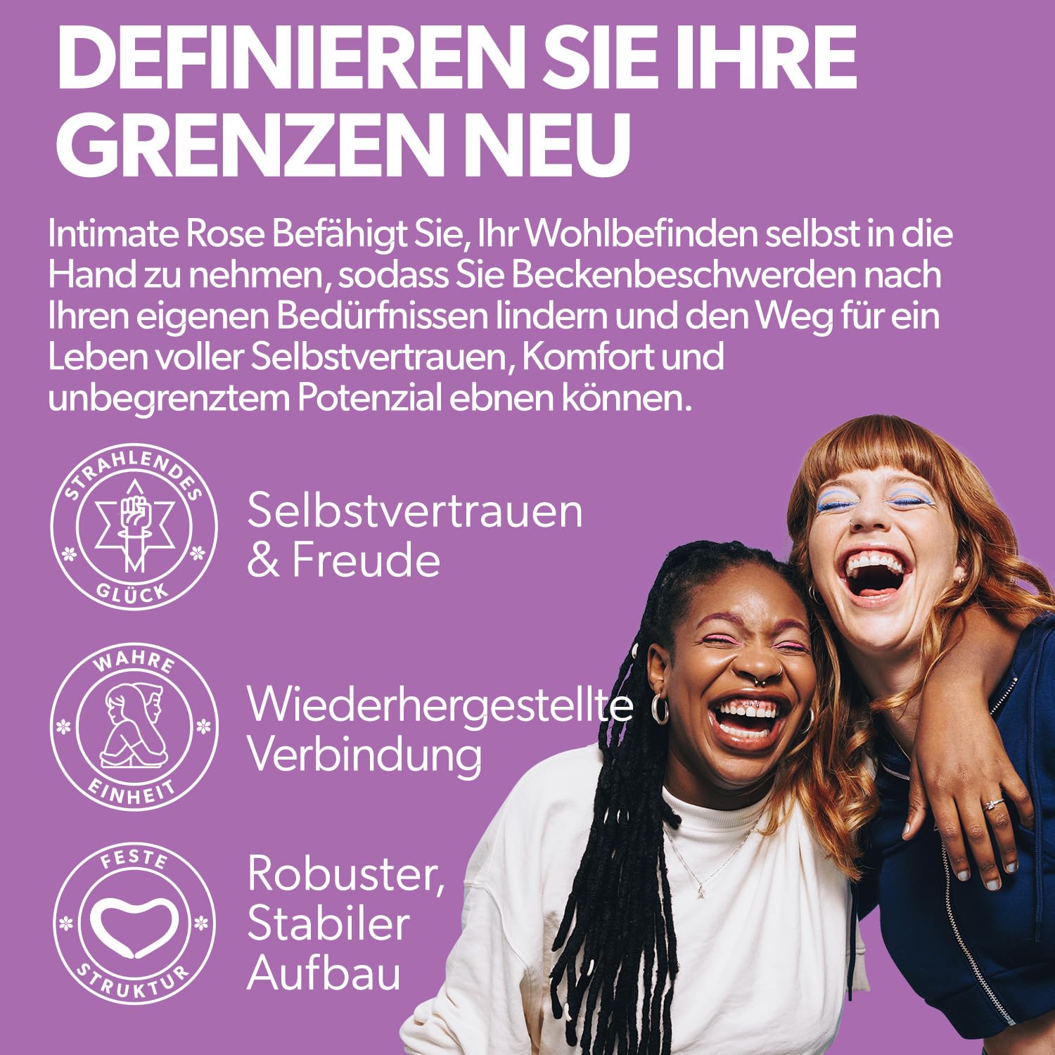 IntimateRose Beckenstab für Trigger- & Tenderpunkte der Beckenbodenmuskulatur - Männer & Frauen – Anwendbar für Beckenbodenphysiotherapie