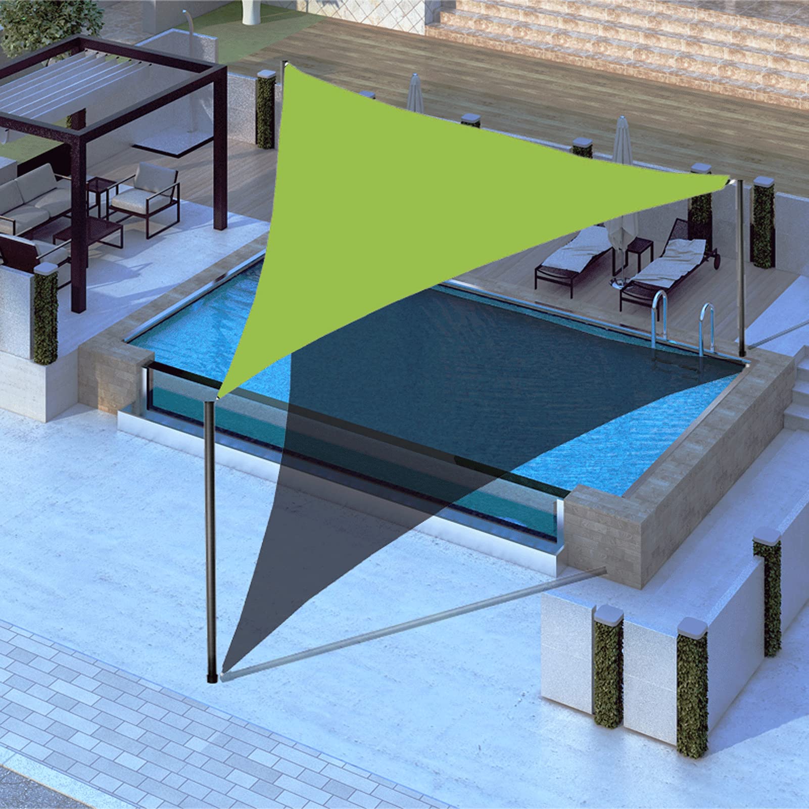sonnensegel wasserdicht dreieck 6x6x6 DKLE m Dreieck, Sonnenschutz Segel Garten, Schatten Segel Mit Seil Und Befestigungssatz, FüR AußEnbereich Pergolas Patio Schwimmbad Garten meta-sup TRAIL INFORMATION — Stumphouse Color:Sunset Blaze
