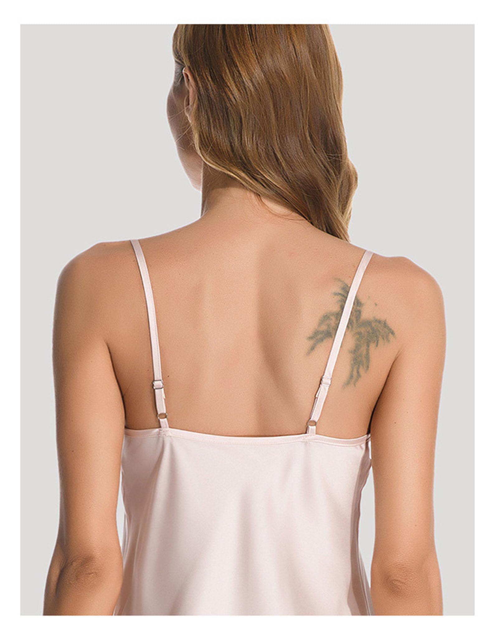 Ensemble de Peignoir pour Femmes Chemise de Nuit en bandoulière avec Robes Simulation Pyjama en Soie Ensemble 2 pièces Lingerie Ensembles de vêtements de Nuit