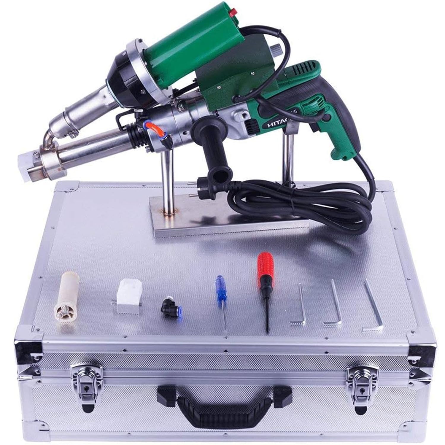 YXYLJOZ Plastic Welding Gun Hot Air Heat Tool for PP HDPE LDPE Vinyl Welding, Handheld Extrusion Kit for DIY Repairs and Professional Use