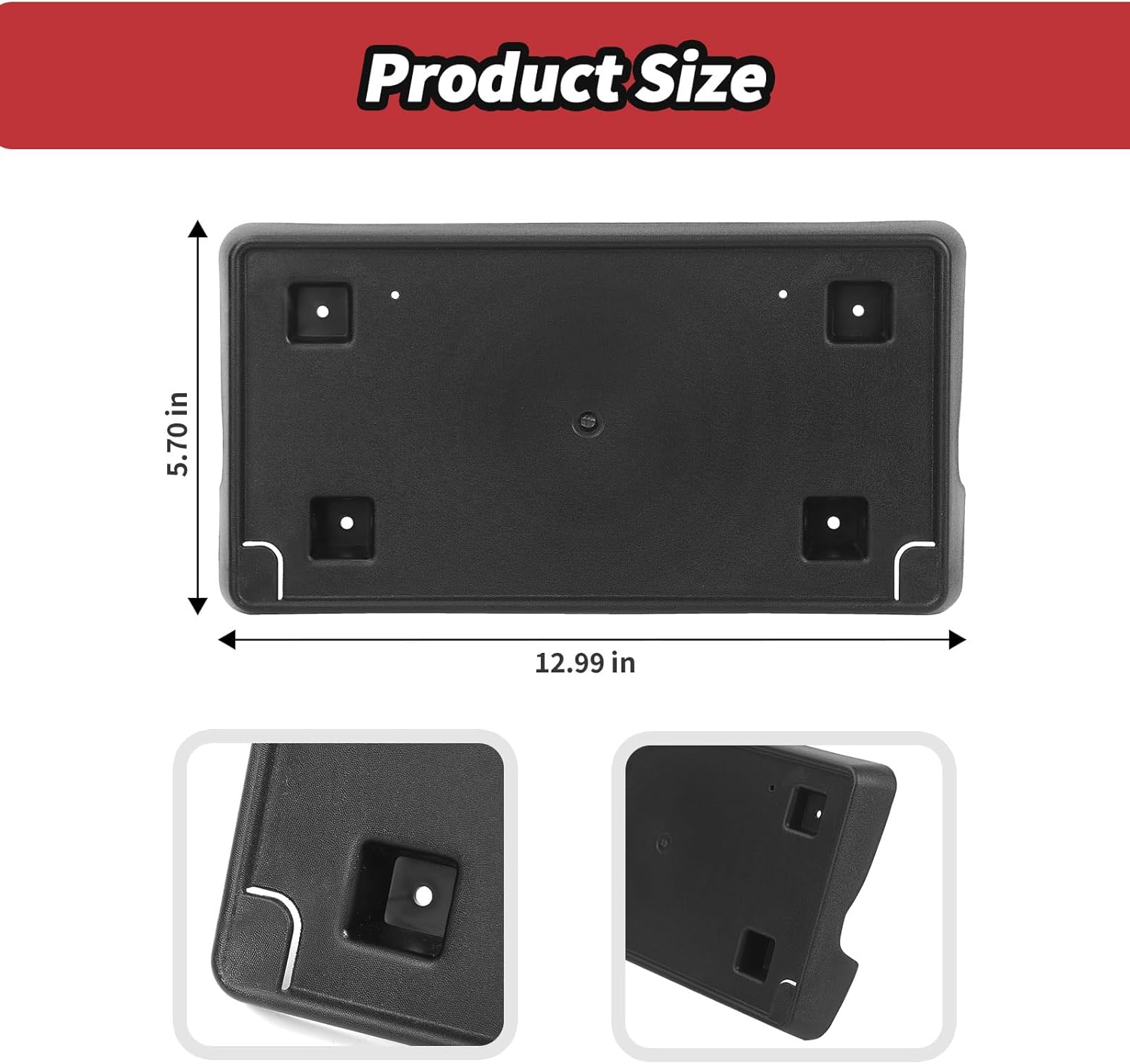 JeCar Front License Plate Frame Bracket Fit for 2018-2020 Dodge Durango License Plate Mount Holder (Black)