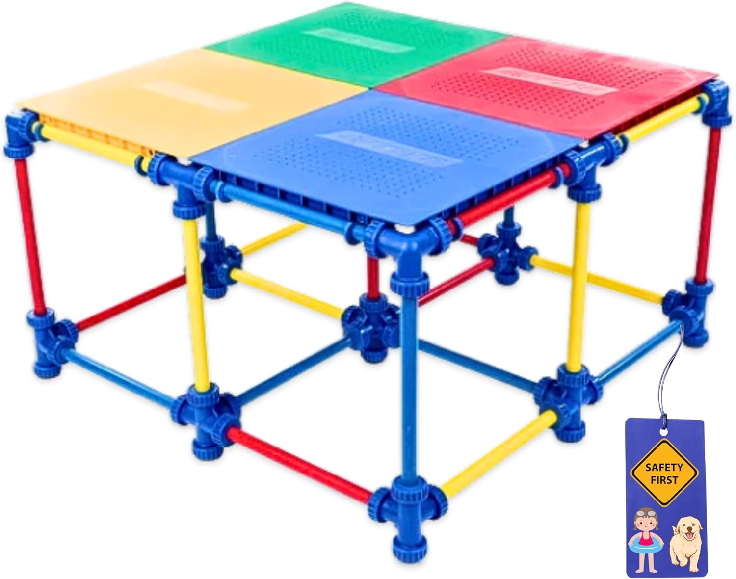 Fiore Sports Swimming Pool Platform - 33" L x 33" W x 19" H - Safety for Kids & Pets | Elevate Pool Bottom for Learning to Swim | Essential Toddler Pool Accessories