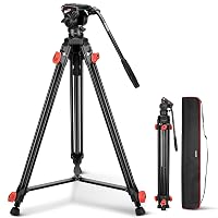 NEEWER Treppiede Video con Testa Fluida, Treppiede Portatile Compatto Alluminio Resistente