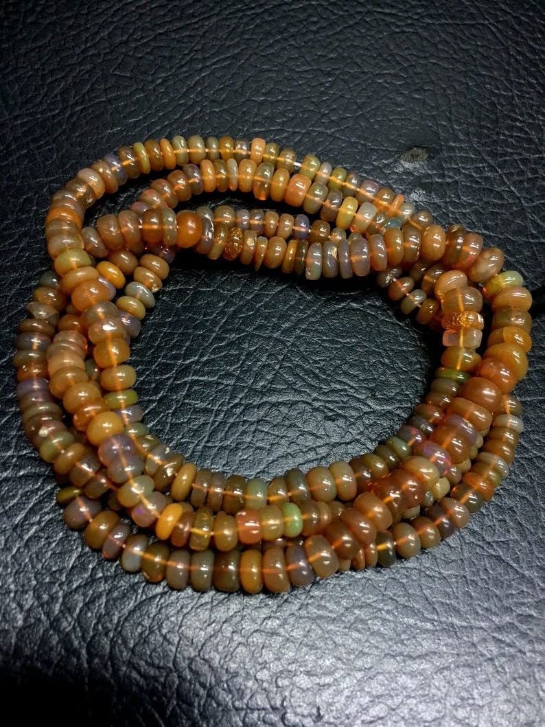 Opale éthiopienne naturelle 6mm : perles fabrication bijoux, colliers et bracelets DIY